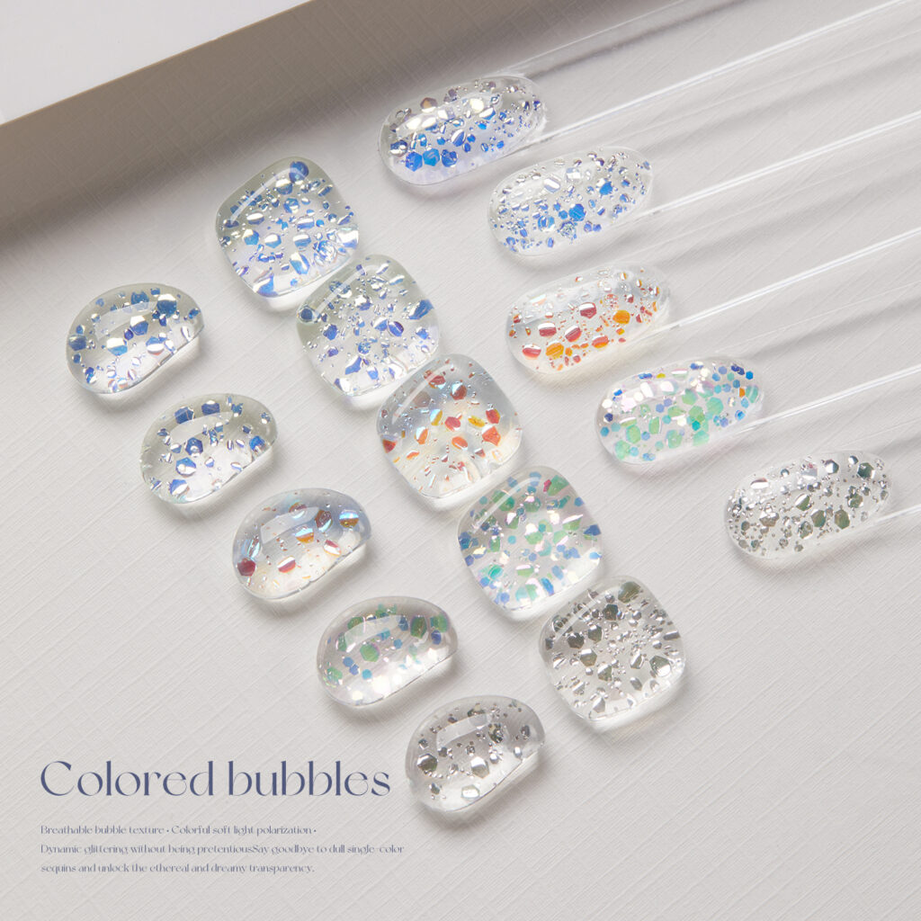 color pop glitter nail gel polish